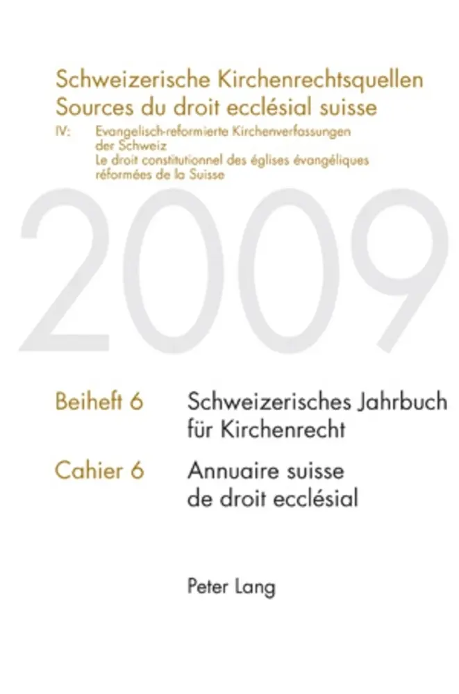 Cover: 9783034300759 | Schweizerische Kirchenrechtsquellen- Sources du droit ecclésial suisse