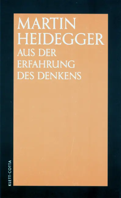 Cover: 9783608910759 | Aus der Erfahrung des Denkens | Martin Heidegger | Taschenbuch | 27 S.