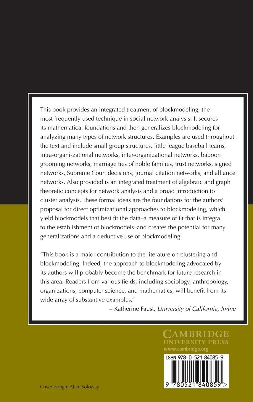 Rückseite: 9780521840859 | Generalized Blockmodeling | Patrick Doreian (u. a.) | Buch | Englisch