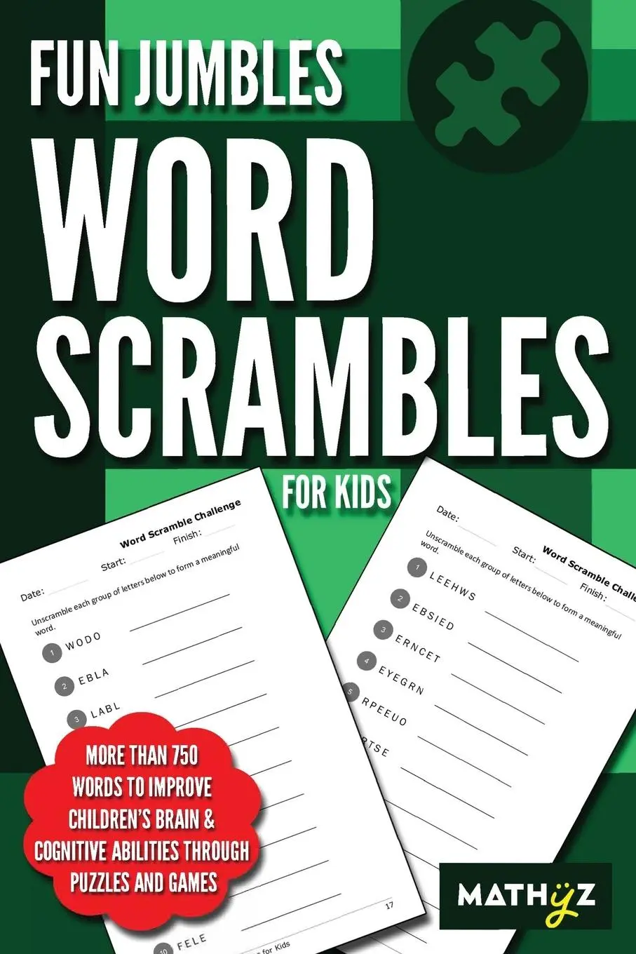 Cover: 9780999740859 | Fun Jumbles Word Scrambles for Kids | Mathyz Learning | Taschenbuch