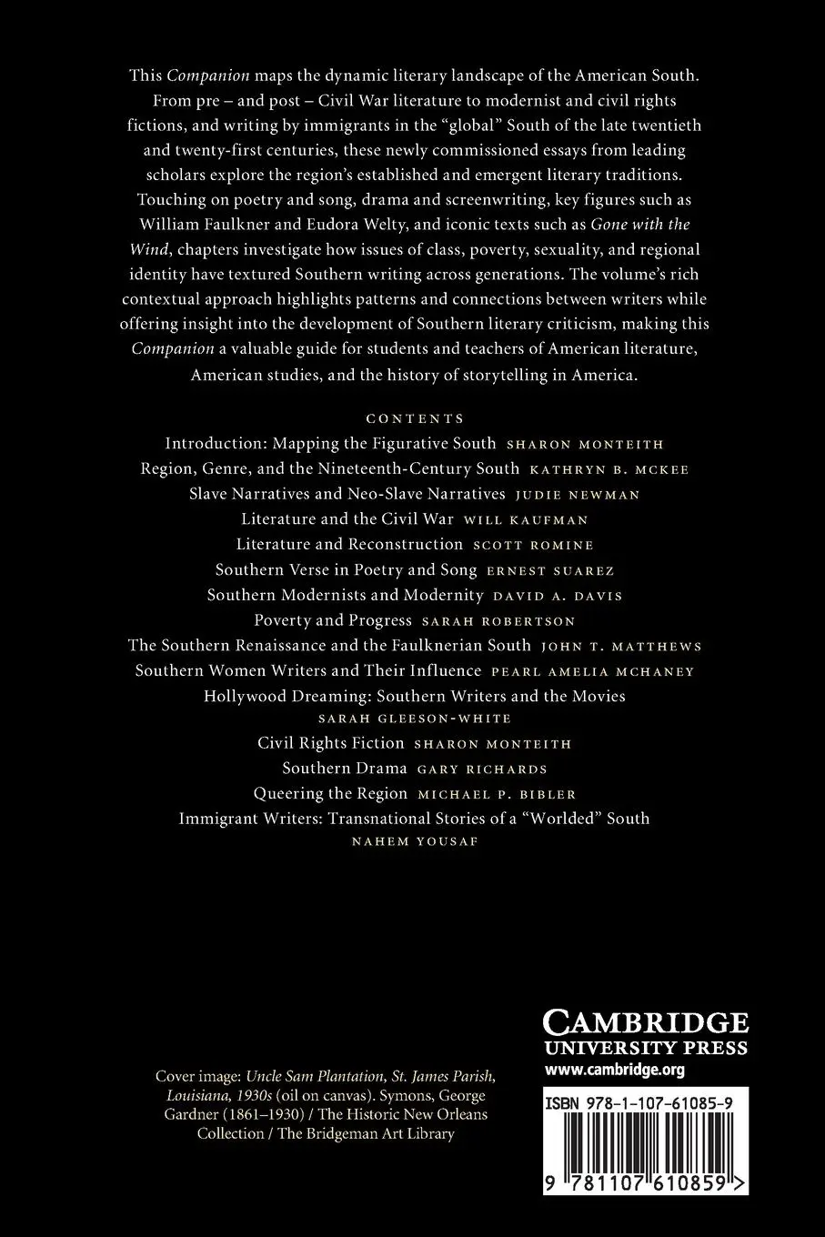 Rückseite: 9781107610859 | The Cambridge Companion to the Literature of the American South | Buch