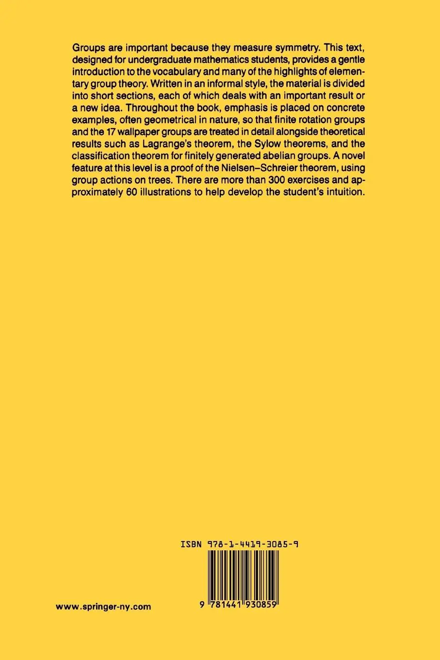 Rückseite: 9781441930859 | Groups and Symmetry | Mark A. Armstrong | Taschenbuch | xi | Englisch