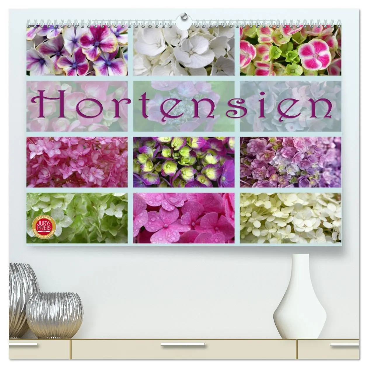Cover: 9783516140859 | Hortensien / Geburtstagskalender (hochwertiger Premium Wandkalender...