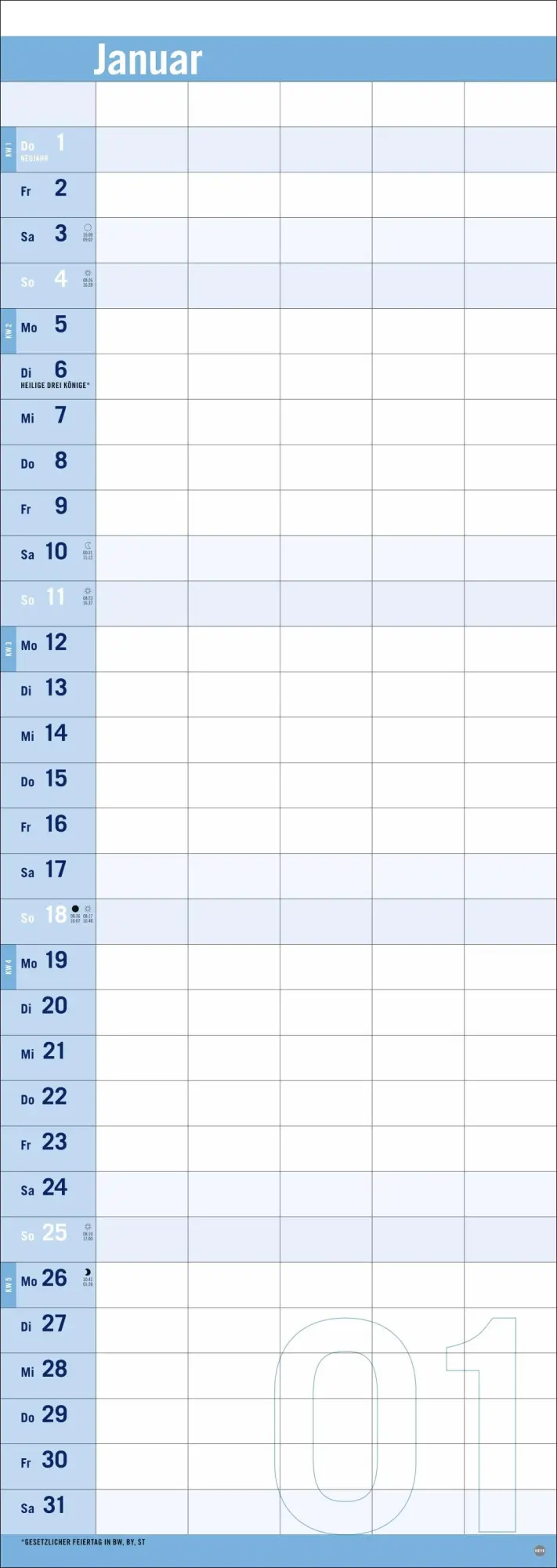 Bild: 9783756410859 | Allround-Familienplaner Vertical Kalender 2026 | Heye | Kalender