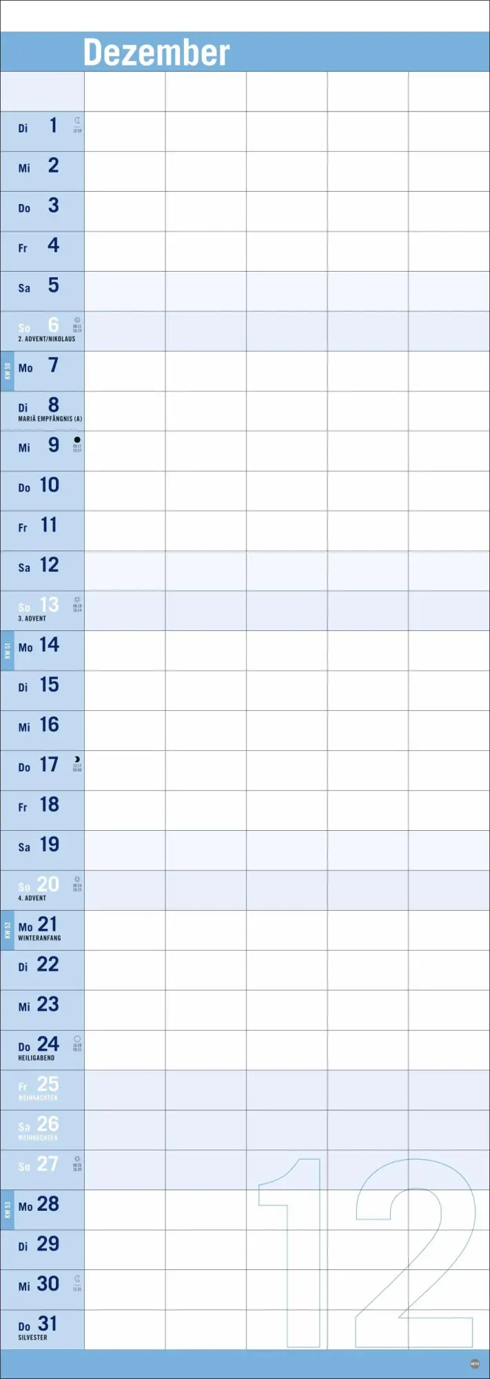 Bild: 9783756410859 | Allround-Familienplaner Vertical Kalender 2026 | Heye | Kalender