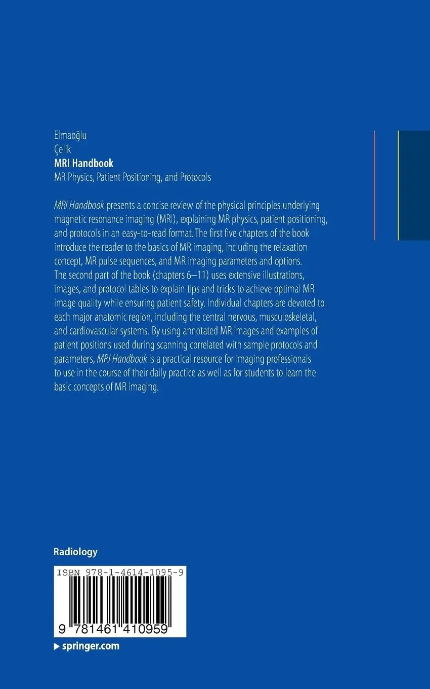 Rückseite: 9781461410959 | MRI Handbook | MR Physics, Patient Positioning, and Protocols | Buch