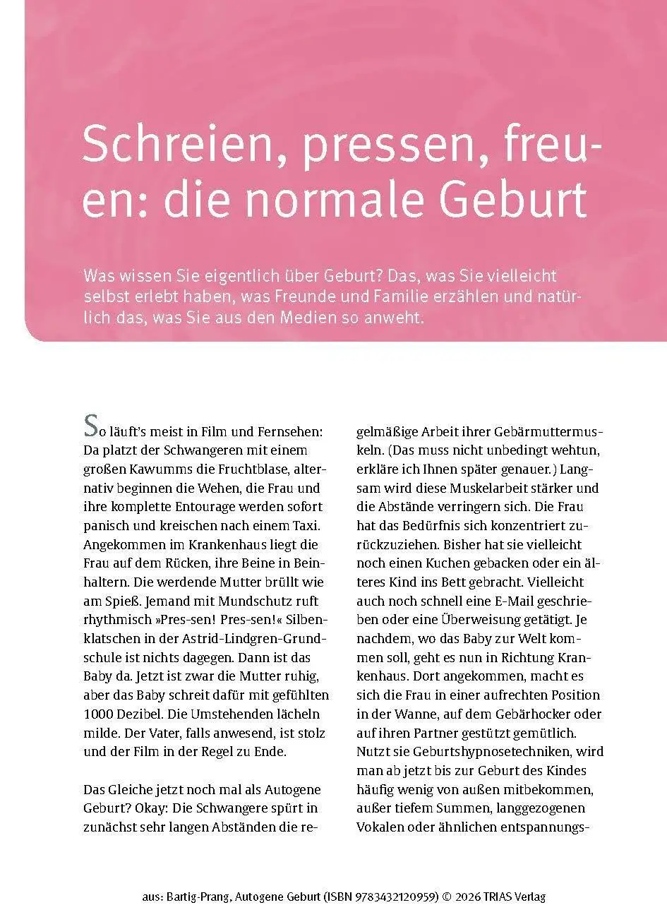 Bild: 9783432120959 | Autogene Geburt | Mit Hypnobirthing selbstbestimmt gebären | Buch