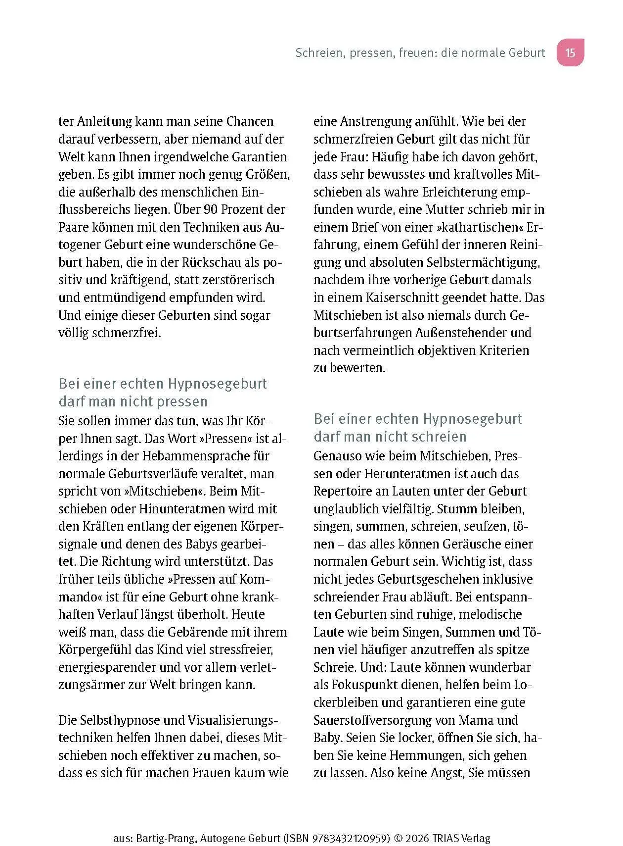 Bild: 9783432120959 | Autogene Geburt | Mit Hypnobirthing selbstbestimmt gebären | Buch