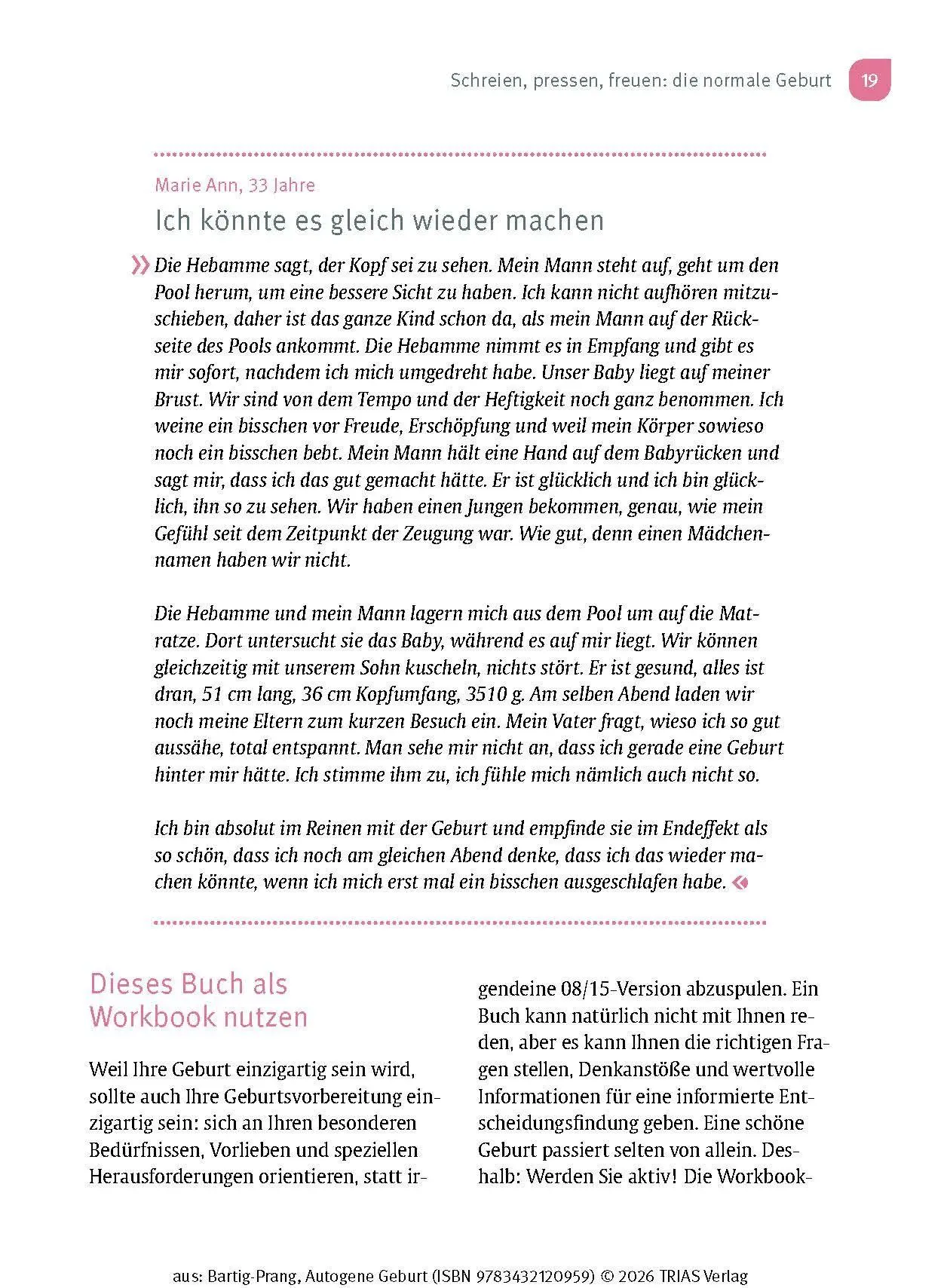 Bild: 9783432120959 | Autogene Geburt | Mit Hypnobirthing selbstbestimmt gebären | Buch