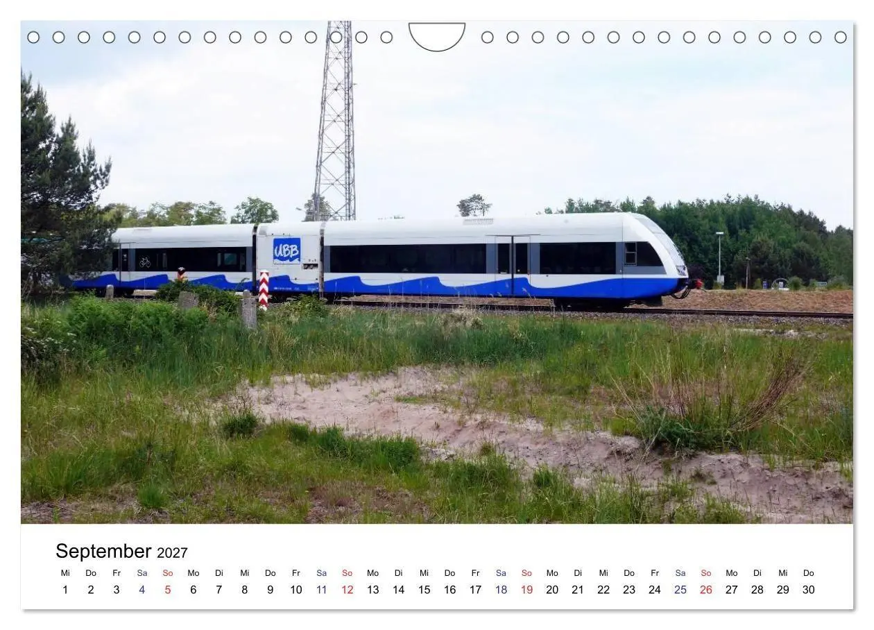 Bild: 9783569910959 | Eisenbahnen auf Usedom (Wandkalender 2027 DIN A4 quer), CALVENDO...