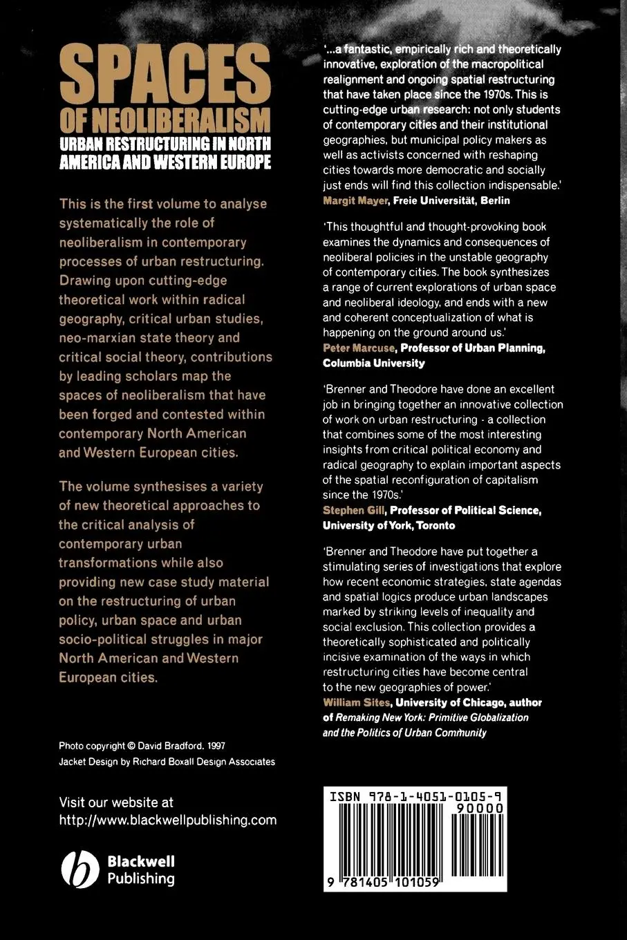Rückseite: 9781405101059 | Spaces of Neoliberalism | Neil Brenner (u. a.) | Taschenbuch | 2003