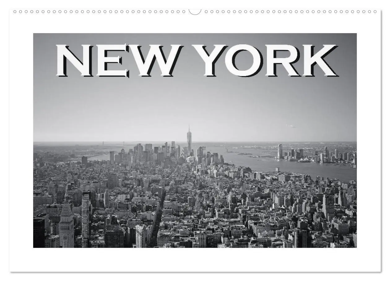 Cover: 9783457861059 | New York in schwarz weiss (Wandkalender 2026 DIN A2 quer), CALVENDO...