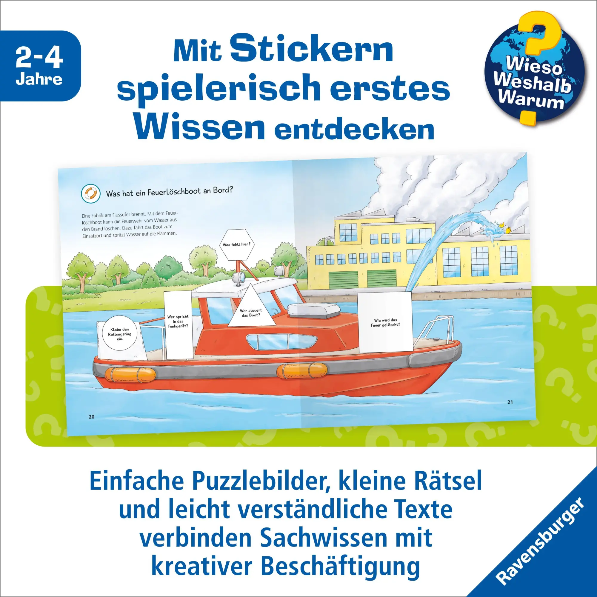Bild: 9783473601059 | Wieso? Weshalb? Warum? junior Stickerheft - Feuerwehr | Kockmann