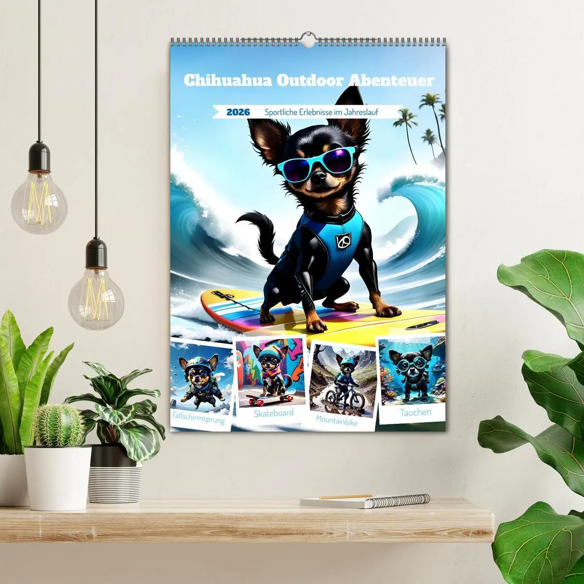 Bild: 9783516261059 | Chihuahua Outdoor Abenteuer (Wandkalender 2026 DIN A2 hoch),...