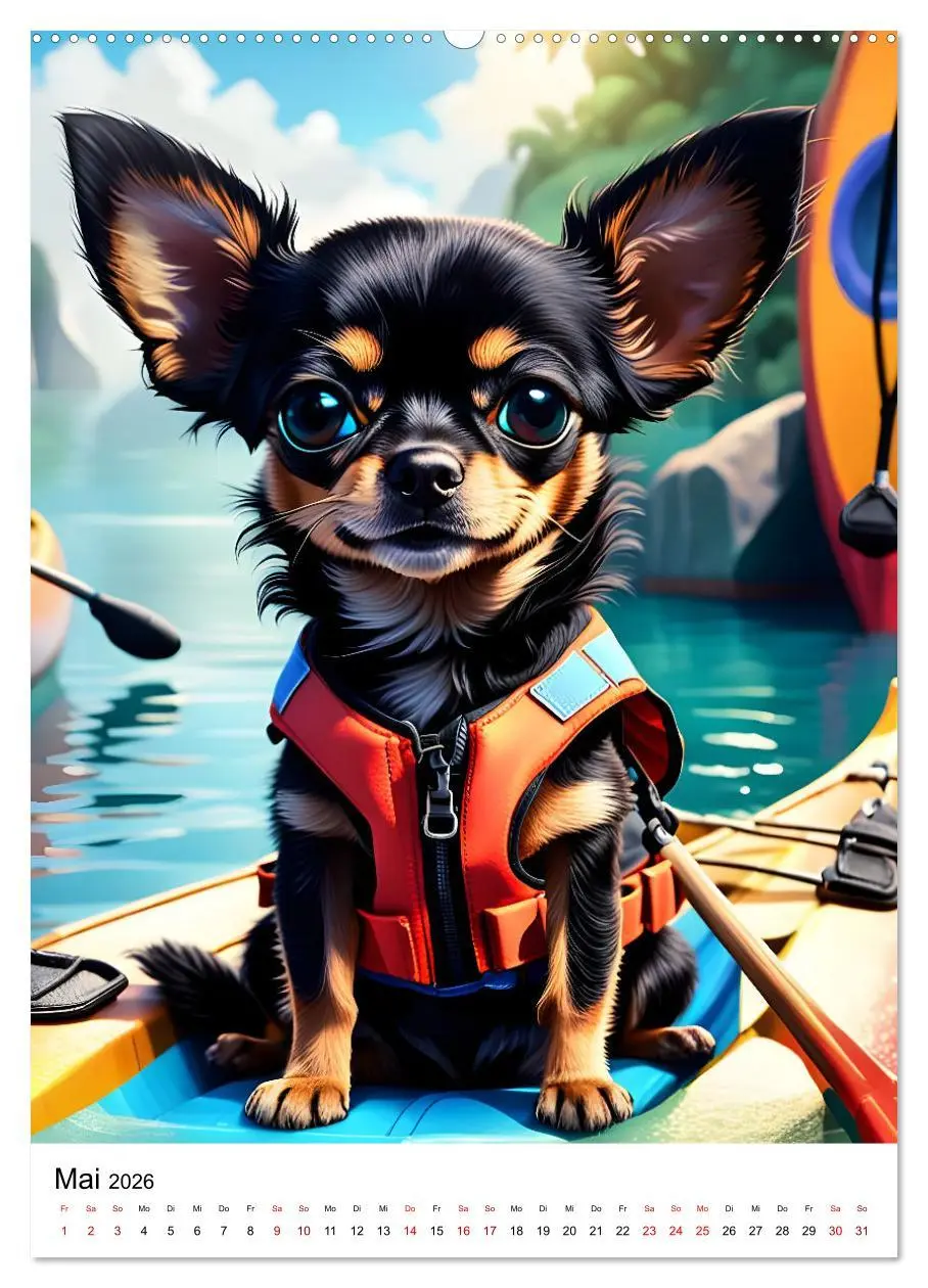 Bild: 9783516261059 | Chihuahua Outdoor Abenteuer (Wandkalender 2026 DIN A2 hoch),...