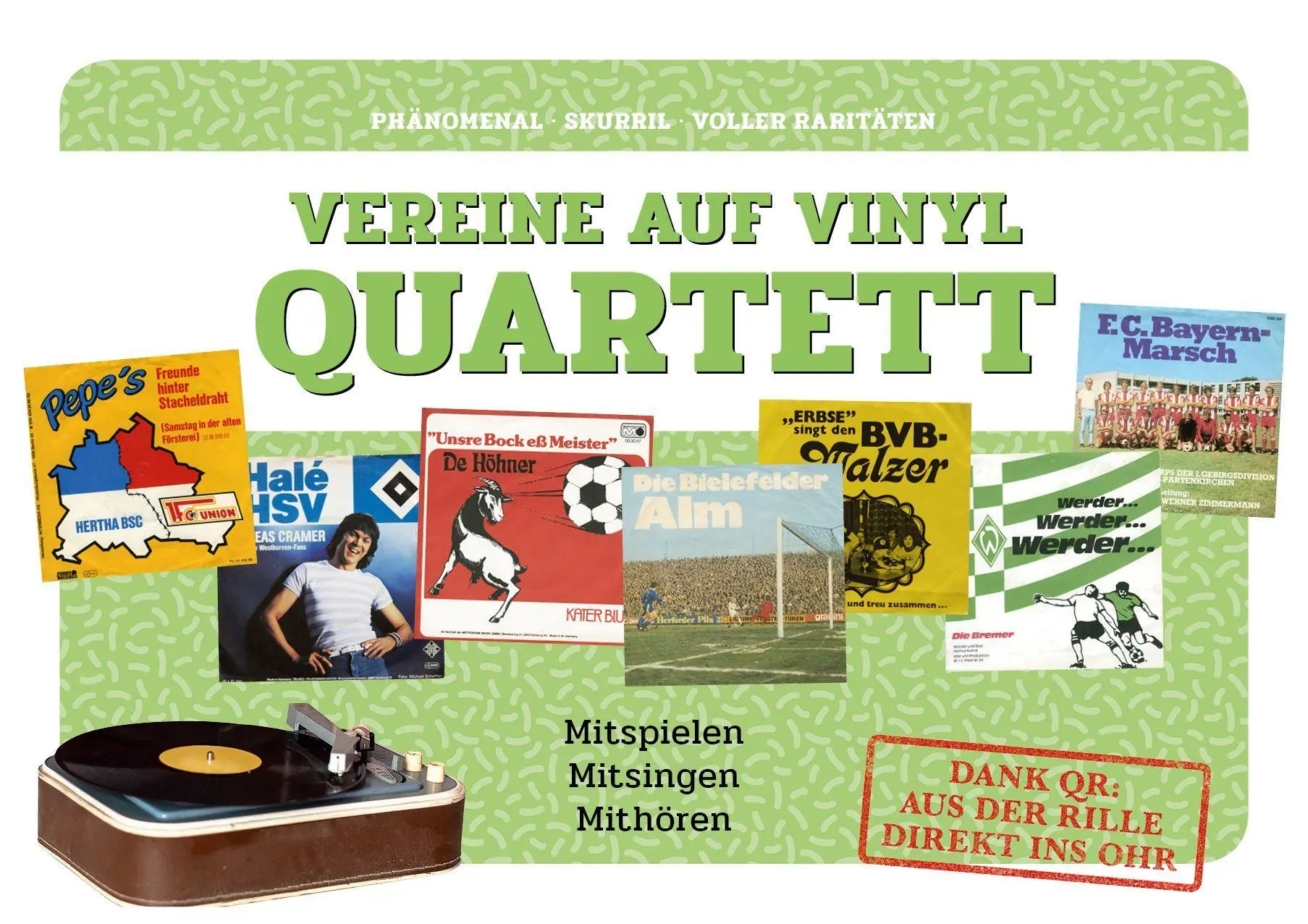Cover: 9783949681059 | Vereine auf Vinyl Quartett | Fußball-Kult-Vereine auf Vinyl | GmbH