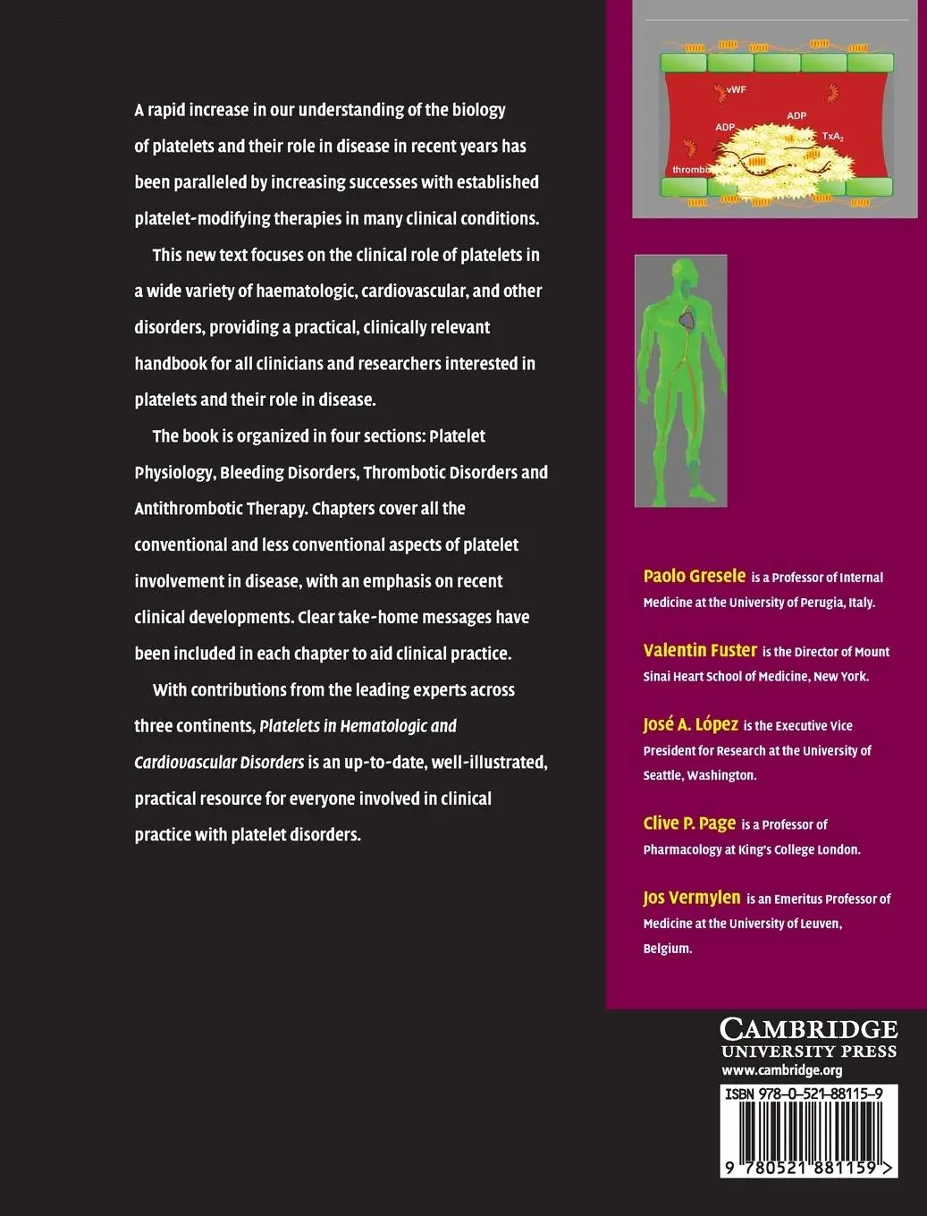 Rückseite: 9780521881159 | Platelets in Hematologic and Cardiovascular Disorders | Buch | 2007