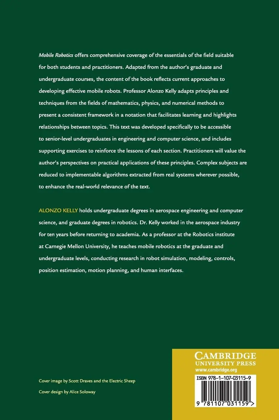 Rückseite: 9781107031159 | Mobile Robotics | Alonzo Kelly | Buch | Englisch | 2015