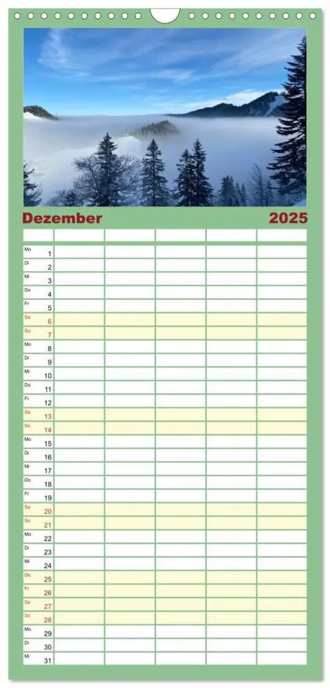 Bild: 9783457091159 | Familienplaner 2025 - Alpenauszeit - Schöne Orte der Alpen mit 5...