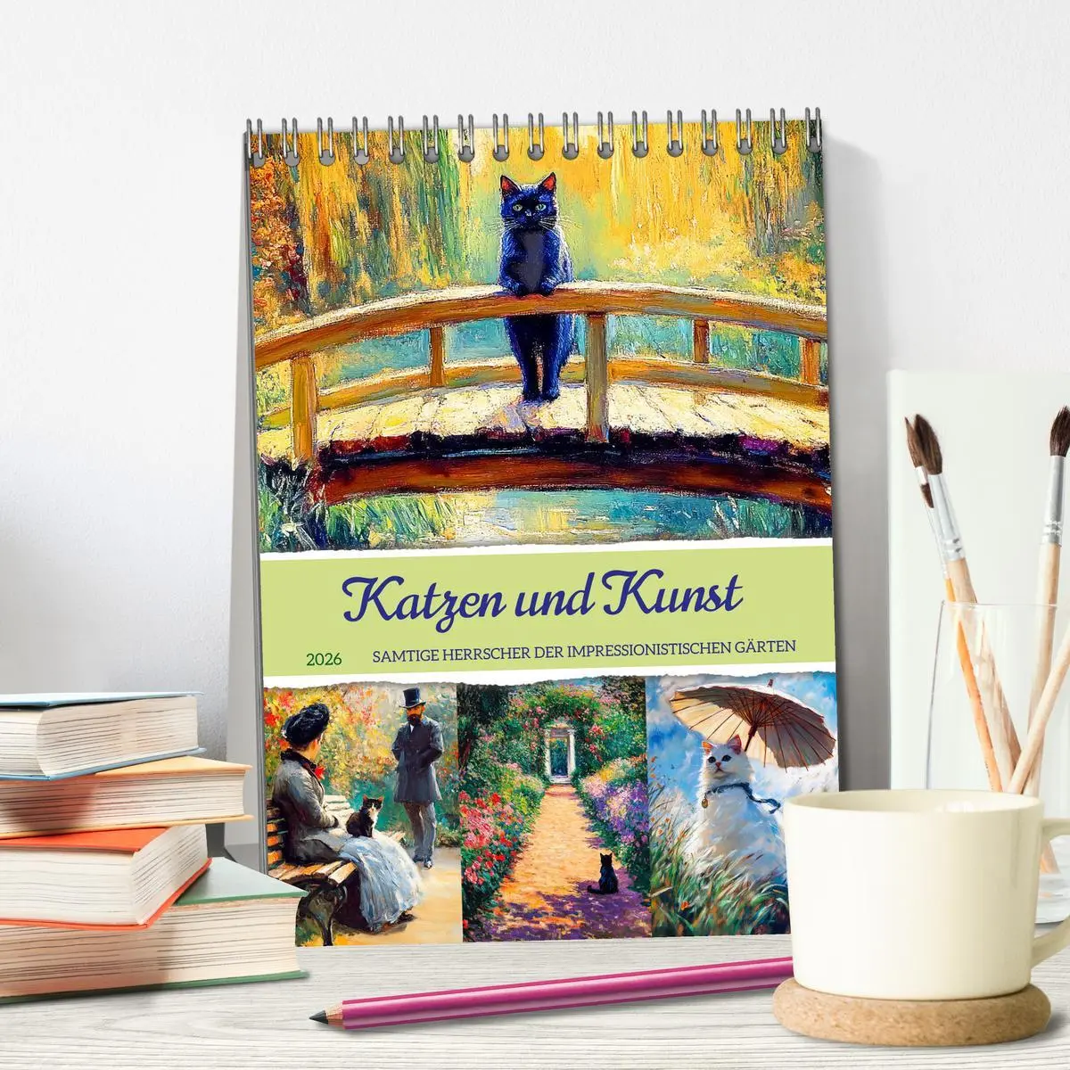 Bild: 9783516251159 | Katzen und Kunst - Samtige Herrscher der impressionistischen Gärten...