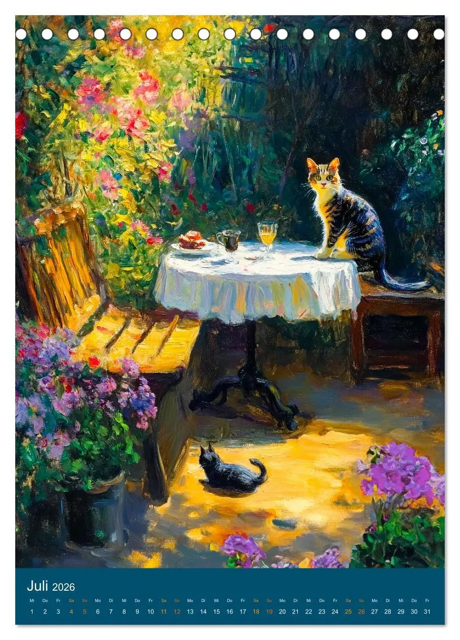 Bild: 9783516251159 | Katzen und Kunst - Samtige Herrscher der impressionistischen Gärten...