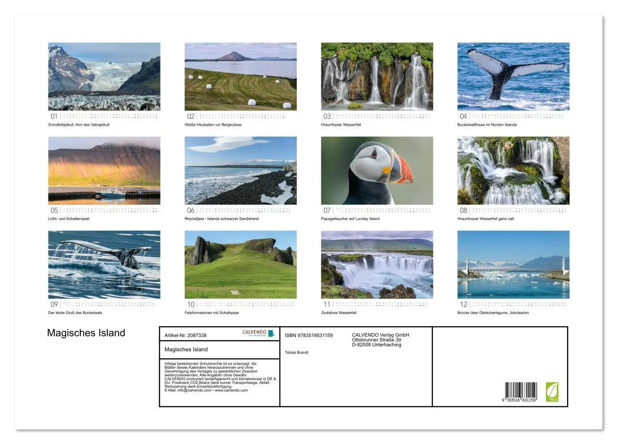 Bild: 9783516631159 | Magisches Island (Wandkalender 2026 DIN A2 quer), CALVENDO...