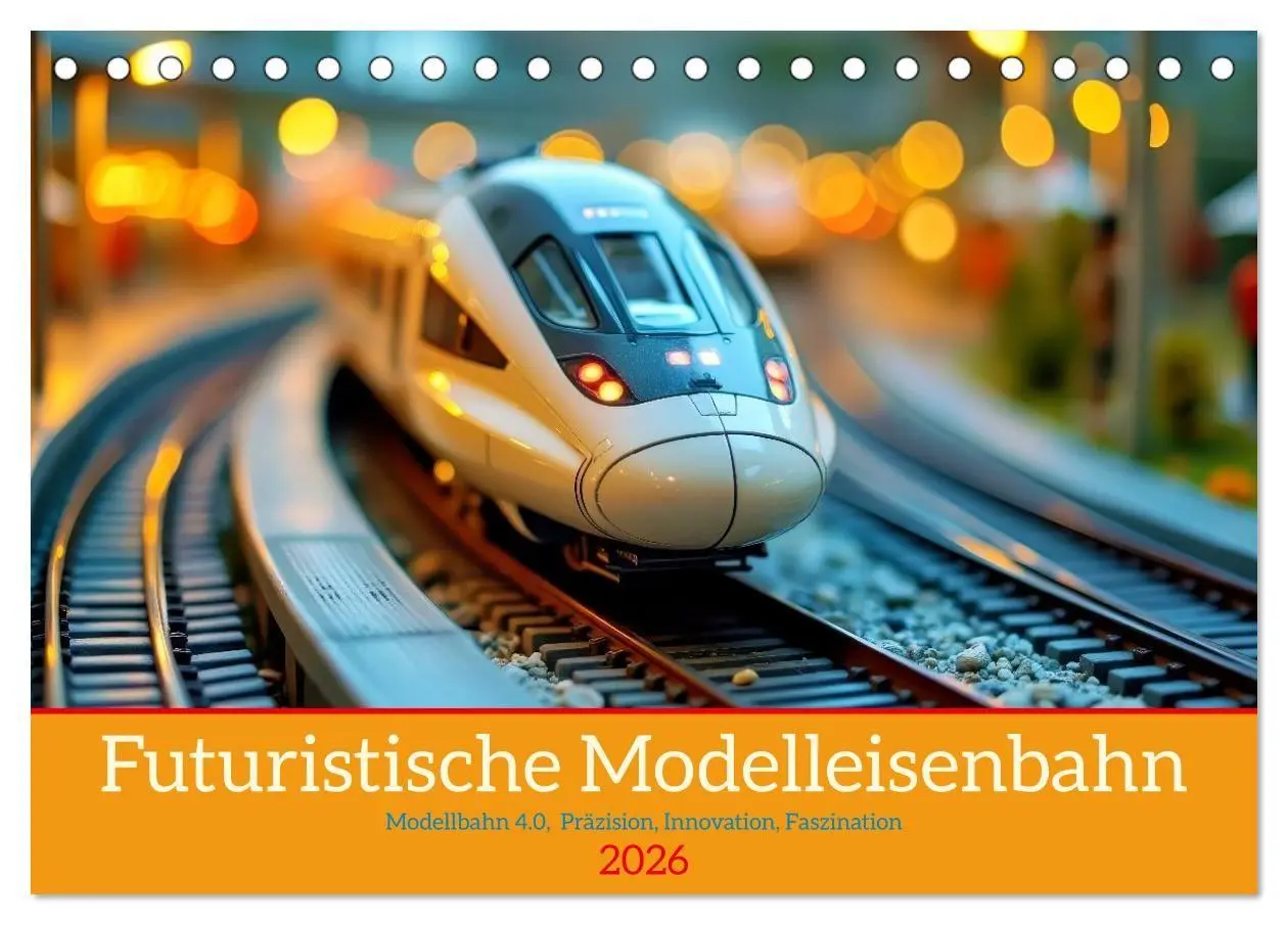 Cover: 9783516701159 | Futuristische Modelleisenbahn (Tischkalender 2026 DIN A5 quer),...