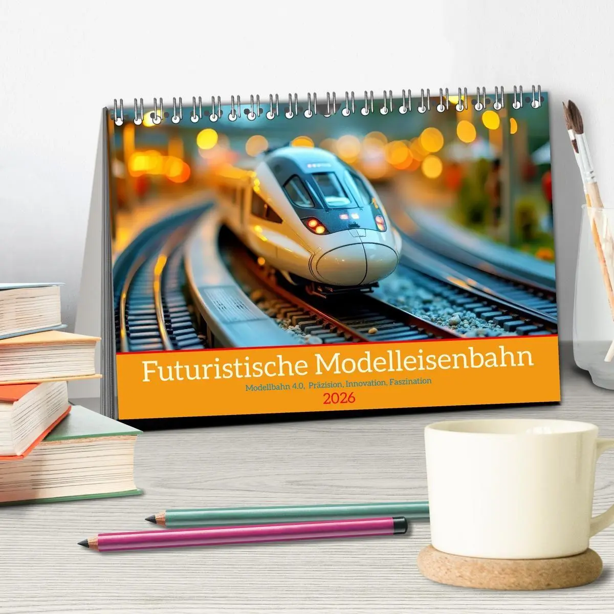 Bild: 9783516701159 | Futuristische Modelleisenbahn (Tischkalender 2026 DIN A5 quer),...