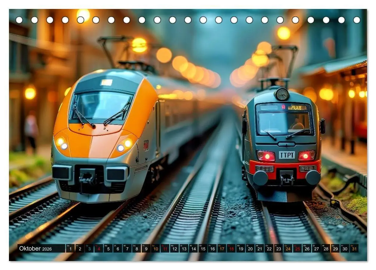Bild: 9783516701159 | Futuristische Modelleisenbahn (Tischkalender 2026 DIN A5 quer),...