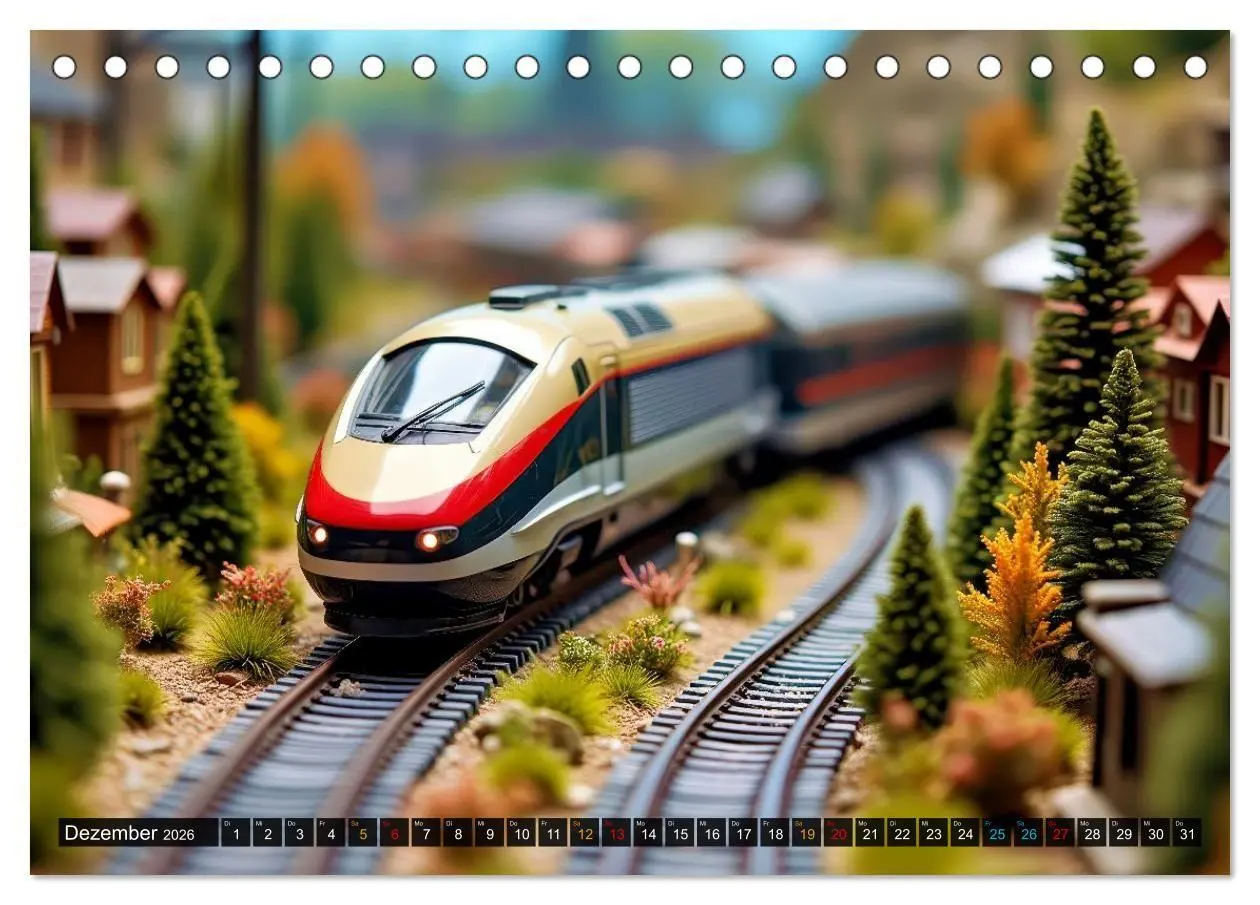 Bild: 9783516701159 | Futuristische Modelleisenbahn (Tischkalender 2026 DIN A5 quer),...