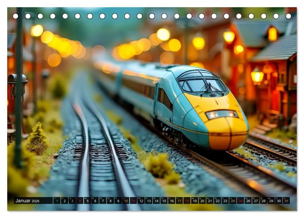 Bild: 9783516701159 | Futuristische Modelleisenbahn (Tischkalender 2026 DIN A5 quer),...