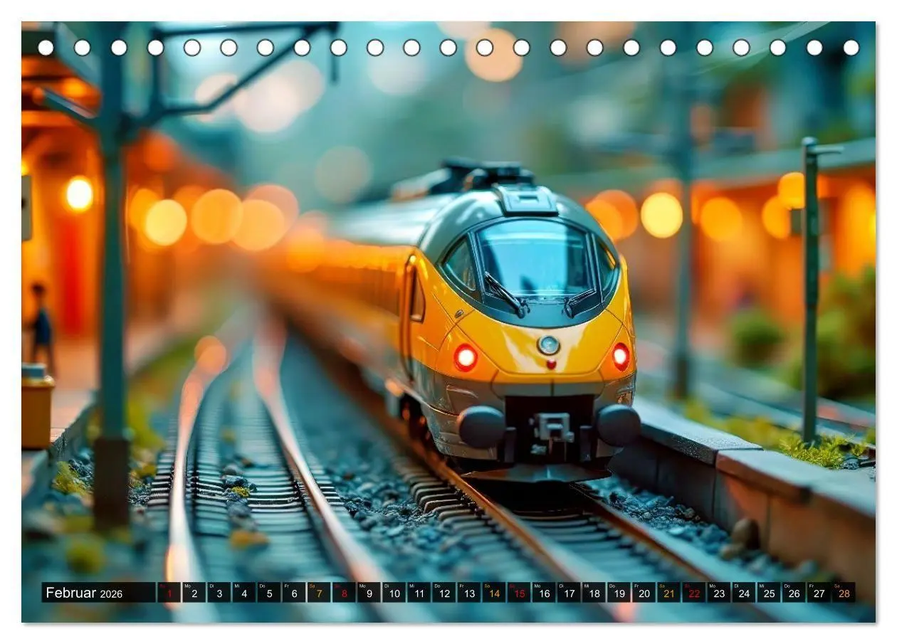 Bild: 9783516701159 | Futuristische Modelleisenbahn (Tischkalender 2026 DIN A5 quer),...
