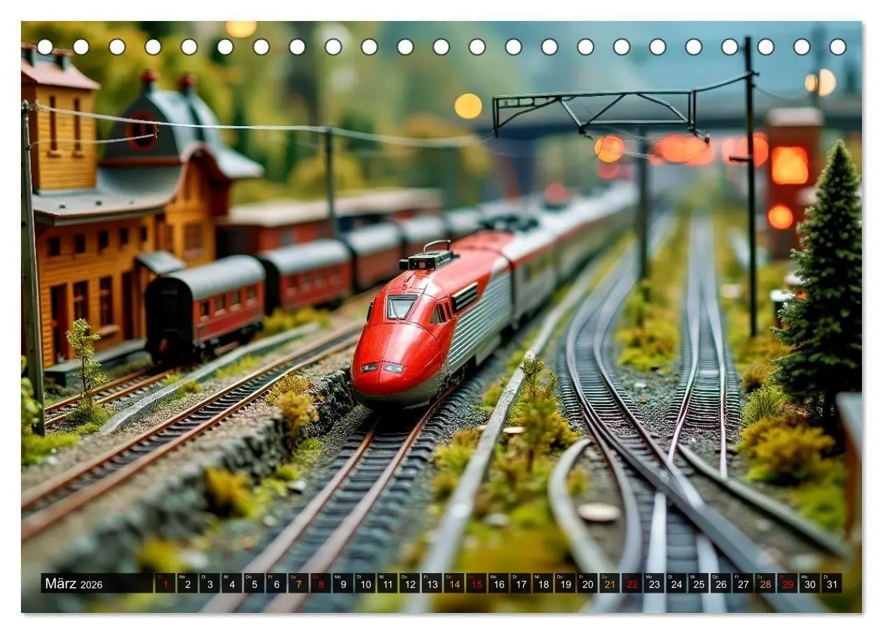Bild: 9783516701159 | Futuristische Modelleisenbahn (Tischkalender 2026 DIN A5 quer),...