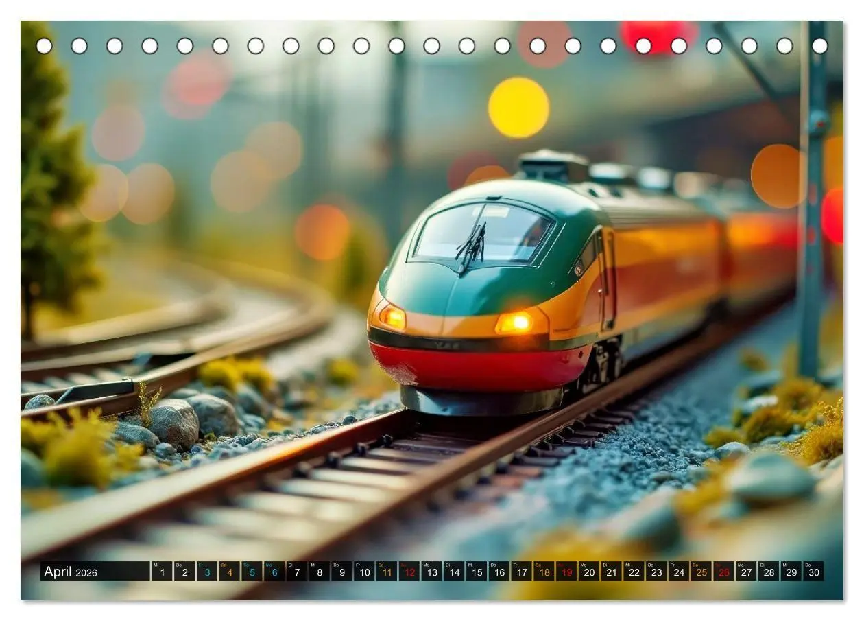 Bild: 9783516701159 | Futuristische Modelleisenbahn (Tischkalender 2026 DIN A5 quer),...