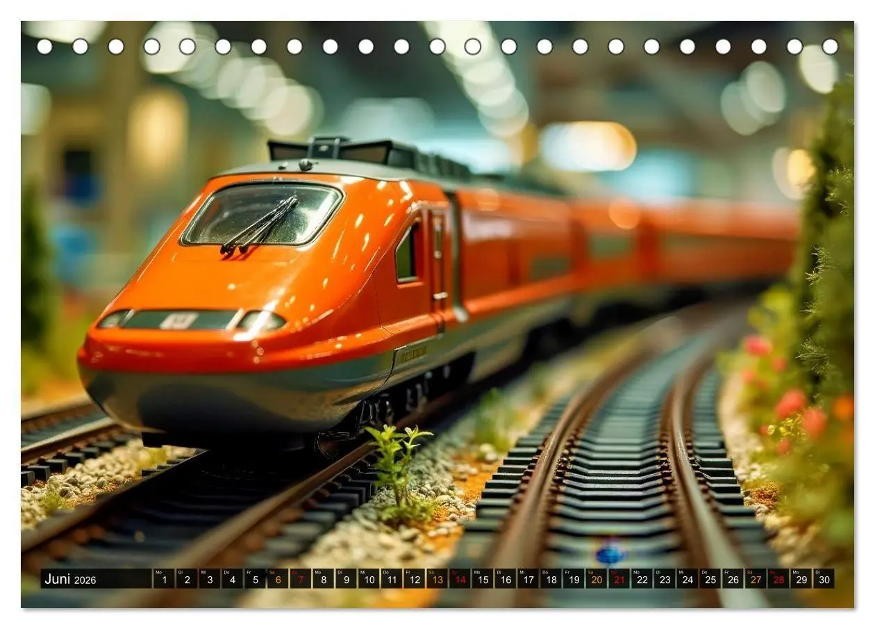 Bild: 9783516701159 | Futuristische Modelleisenbahn (Tischkalender 2026 DIN A5 quer),...