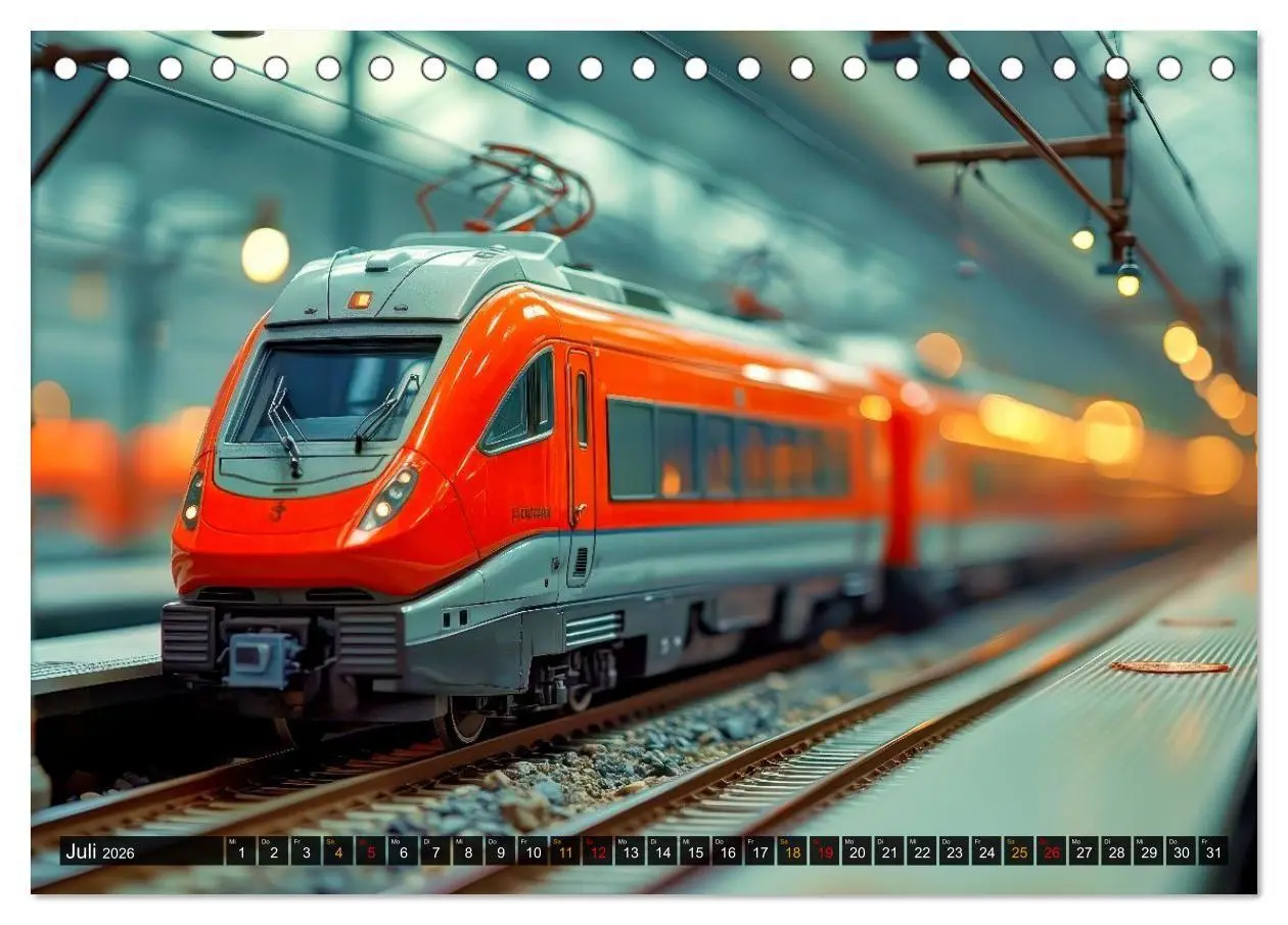 Bild: 9783516701159 | Futuristische Modelleisenbahn (Tischkalender 2026 DIN A5 quer),...
