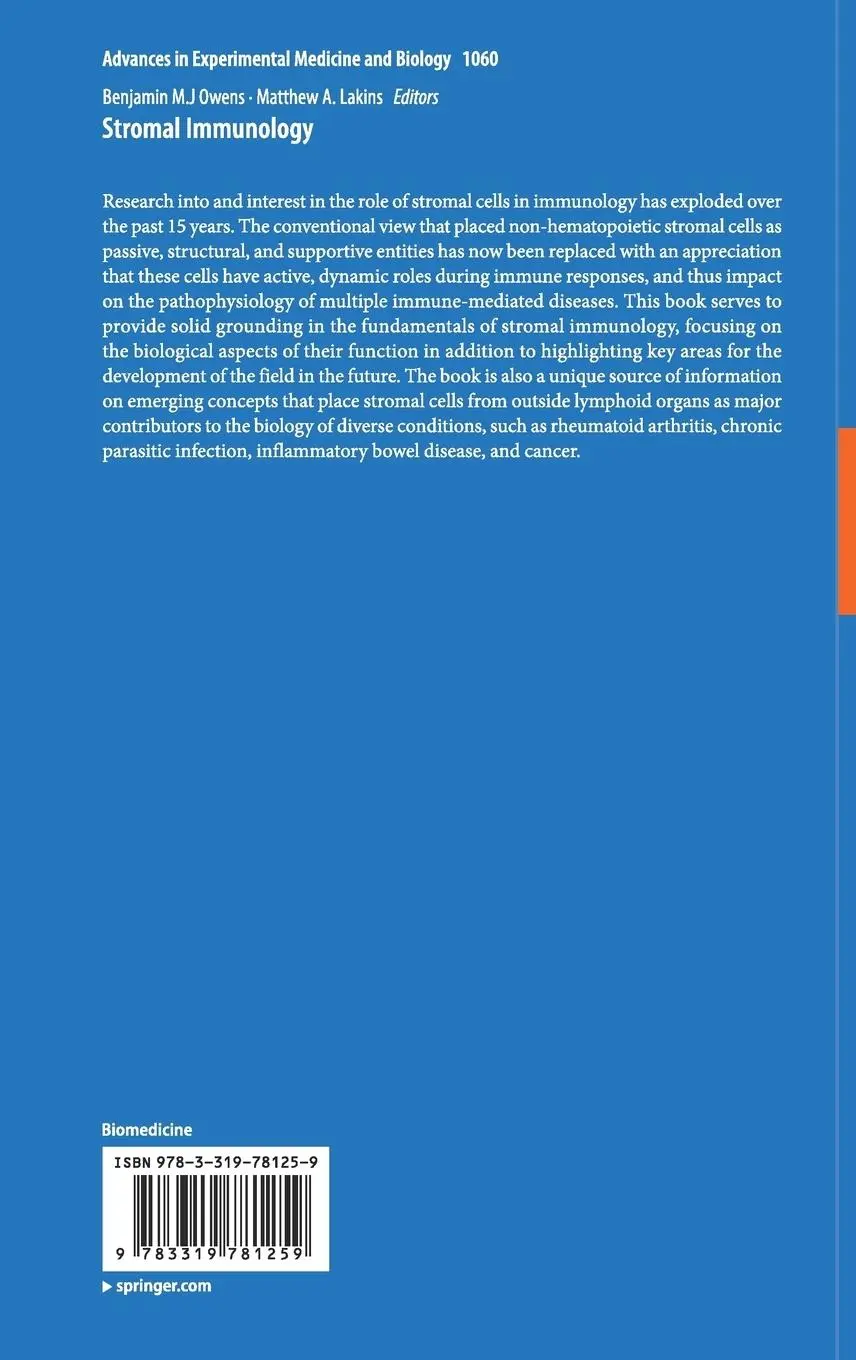 Rückseite: 9783319781259 | Stromal Immunology | Matthew A. Lakins (u. a.) | Buch | xiii | 2018