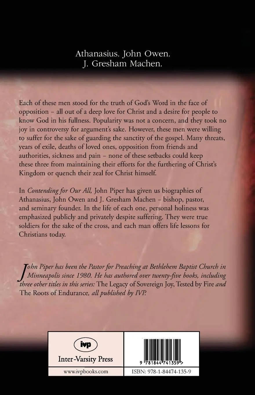 Rückseite: 9781844741359 | Contending for our all | John Piper | Taschenbuch | Englisch | 2006