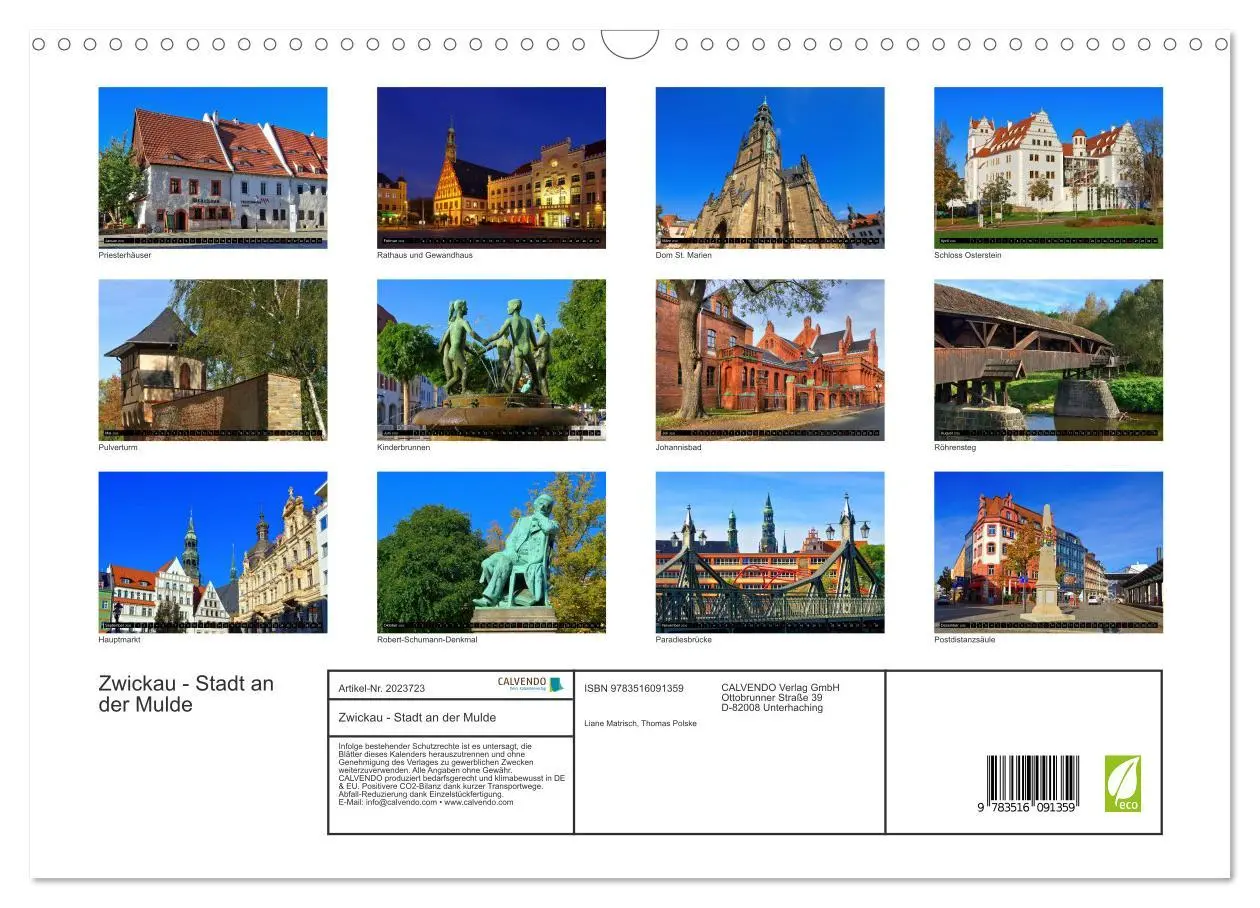 Bild: 9783516091359 | Zwickau - Stadt an der Mulde (Wandkalender 2026 DIN A3 quer),...