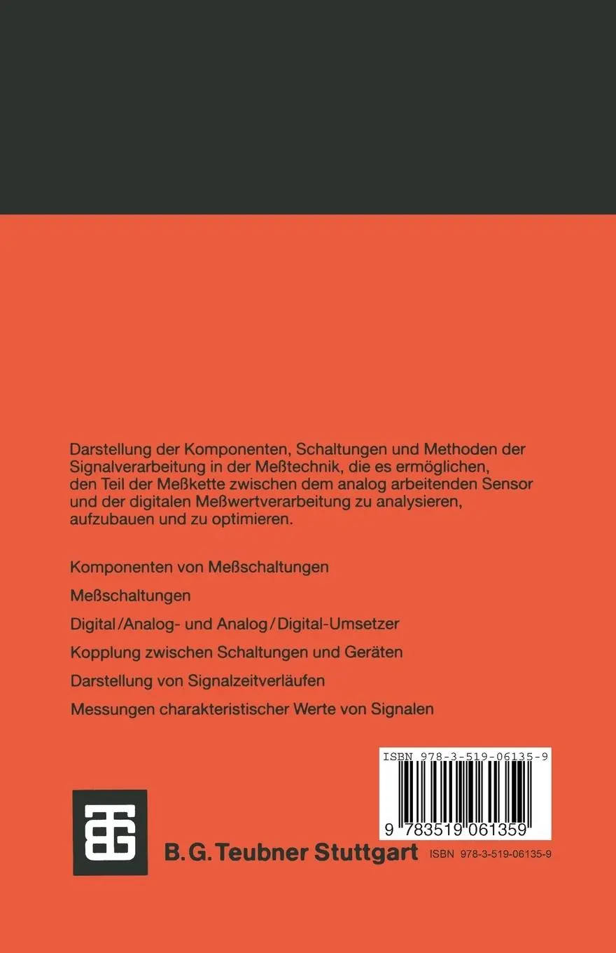 Rückseite: 9783519061359 | Elektronische Meßtechnik | Meßsysteme und Schaltungen | Klein (u. a.)
