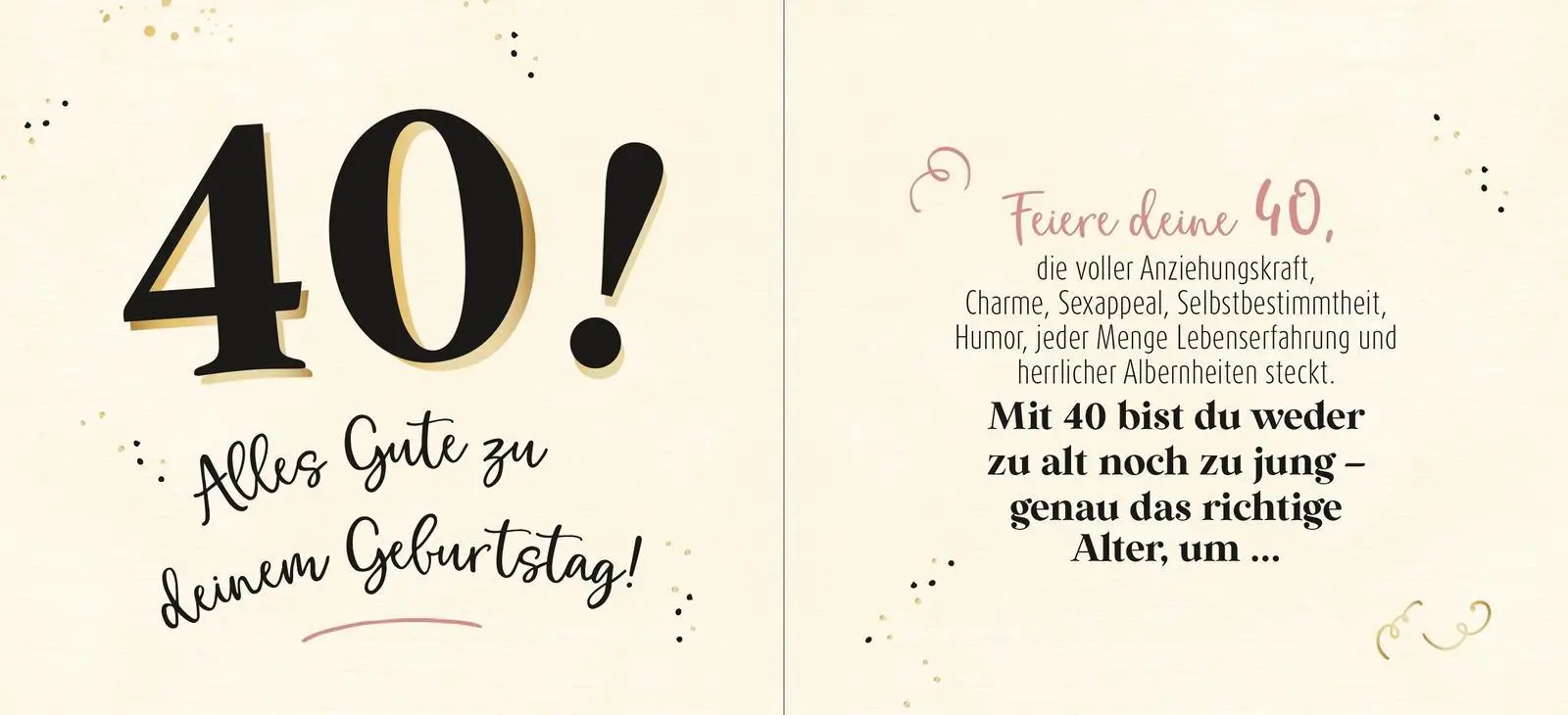 Bild: 9783848501359 | 40 - Genau das richtige Alter, um ... | Groh Verlag | Buch | 48 S.