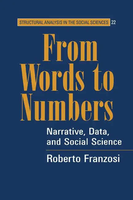 Cover: 9780521541459 | From Words to Numbers | Narrative, Data, and Social Science | Buch