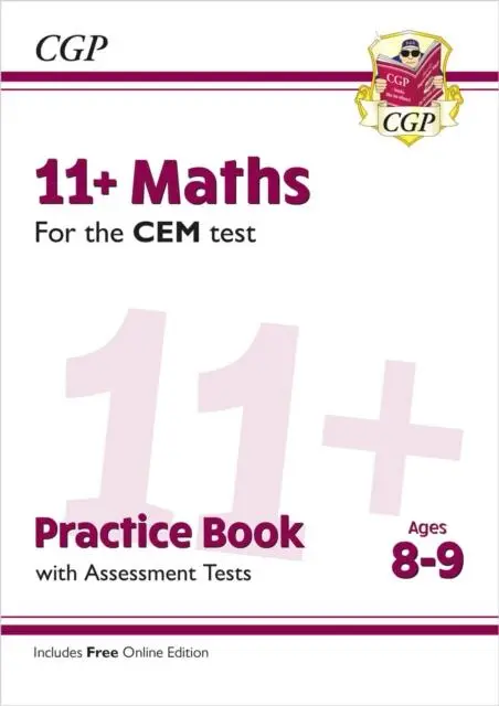 Cover: 9781789081459 | 11+ CEM Maths Practice Book &amp; Assessment Tests - Ages 8-9 (with...
