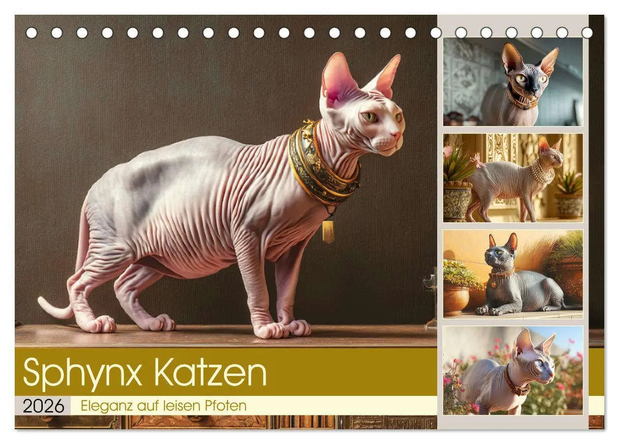 Cover: 9783457991459 | Sphinx Katzen. Eleganz auf leisen Pfoten (Tischkalender 2026 DIN A5...