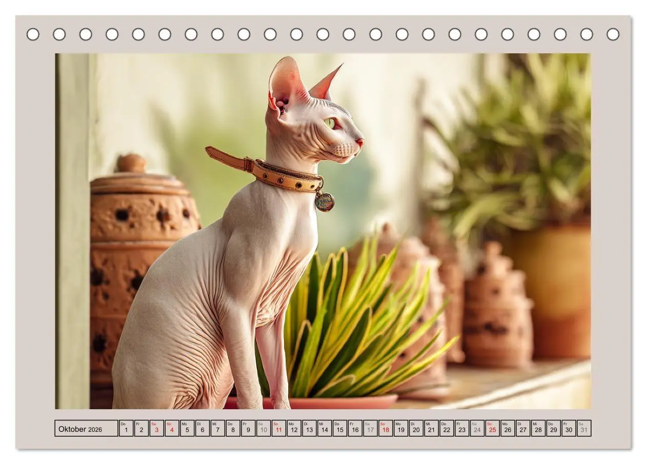 Bild: 9783457991459 | Sphinx Katzen. Eleganz auf leisen Pfoten (Tischkalender 2026 DIN A5...