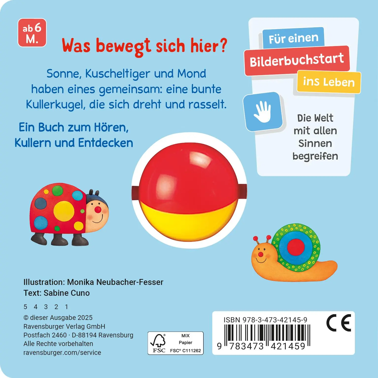 Rückseite: 9783473421459 | Mein erstes Kullerbuch | Sabine Cuno | Buch | 14 S. | Deutsch | 2025