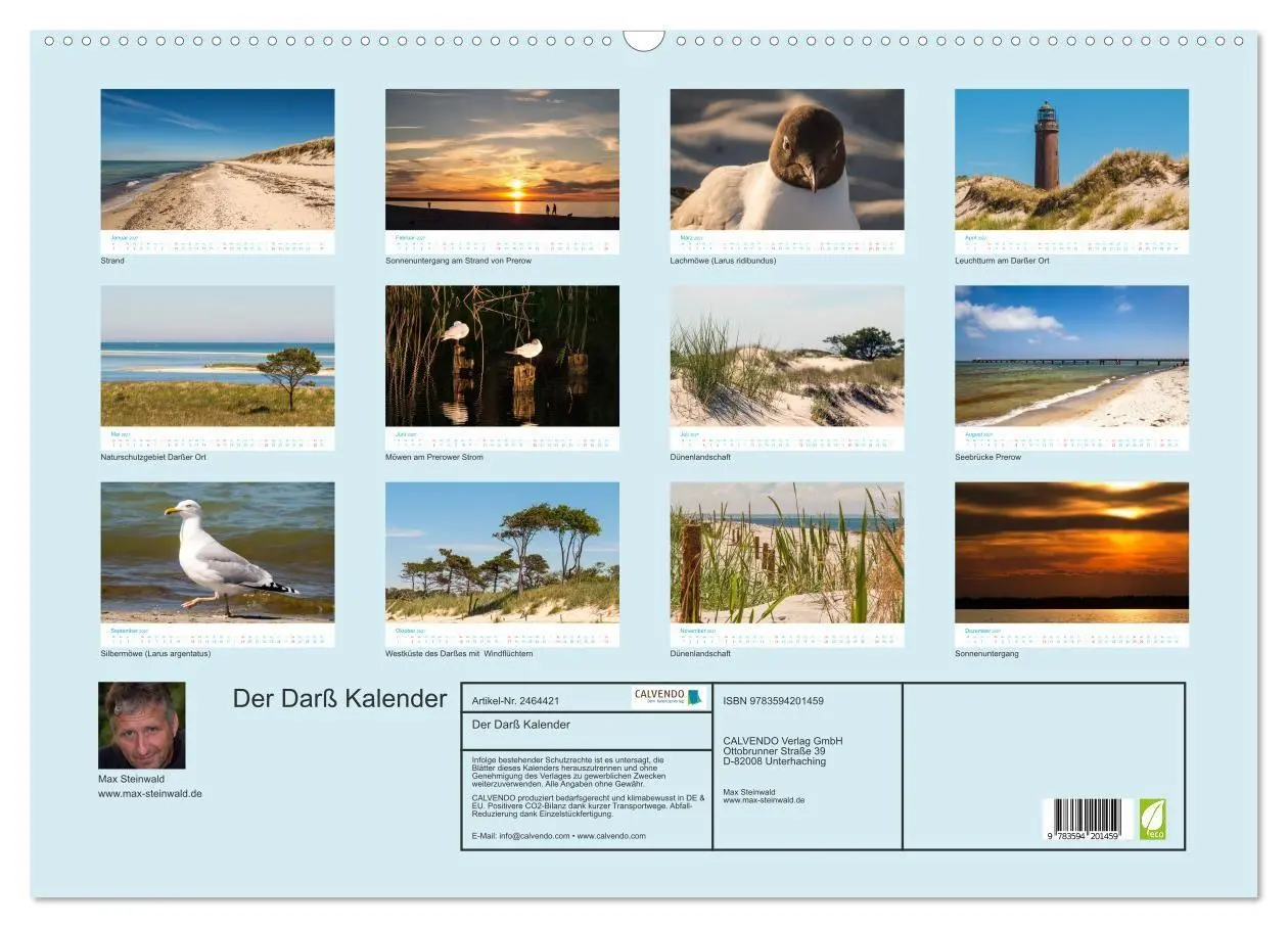 Bild: 9783594201459 | Der Darß Kalender (Wandkalender 2027 DIN A2 quer), CALVENDO...