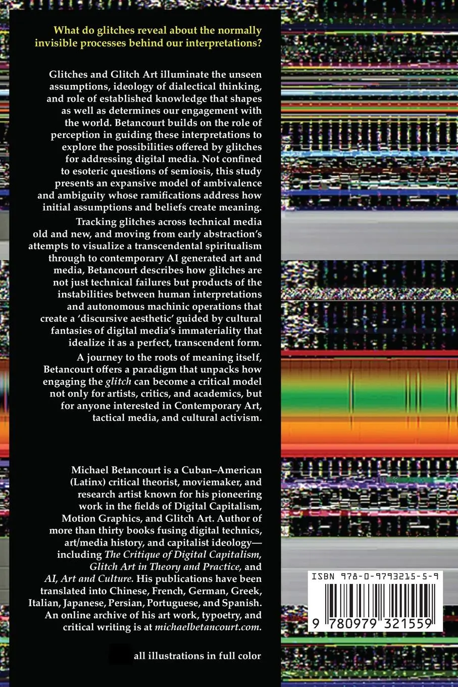 Rückseite: 9780979321559 | Glitch Theory | Art and Semiotics | Michael Betancourt | Taschenbuch