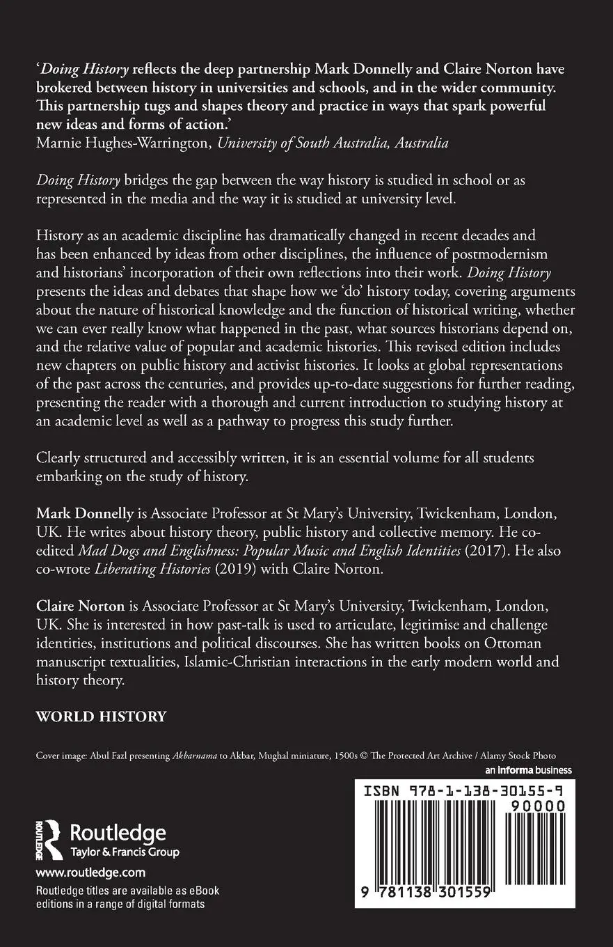 Rückseite: 9781138301559 | Doing History | Mark Donnelly (u. a.) | Taschenbuch | Englisch | 2020