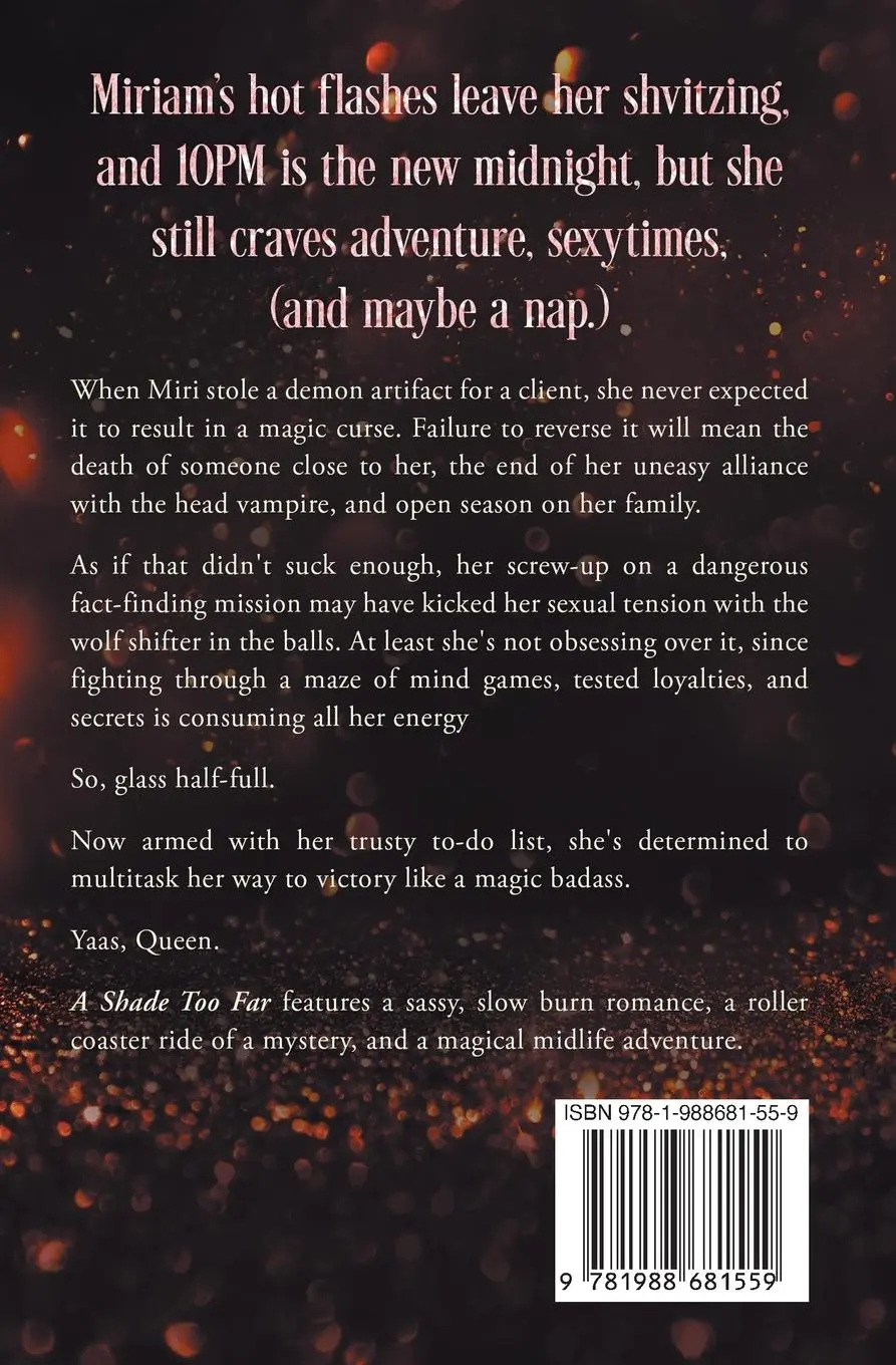 Rückseite: 9781988681559 | A Shade Too Far | A Humorous Paranormal Women's Fiction | Wilde | Buch